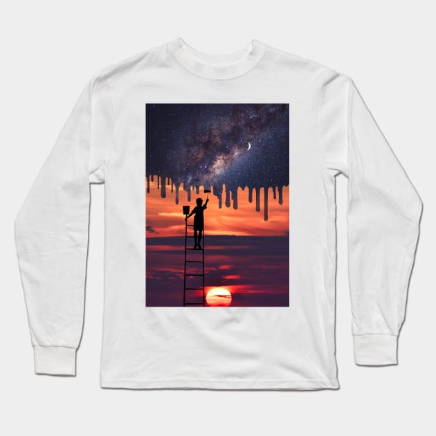 Sunset Long Sleeve T-Shirt by sherifarts